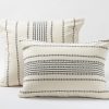 Rippled Stripe Sham | Ivory w/ Black