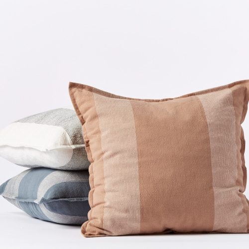 Sonoma Organic Pillow Cover | Ginger w/Undyed Stripe