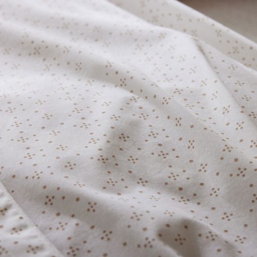 Organic Print Percale Swatch | Fawn Dot