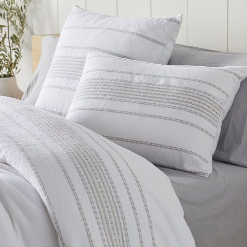 wRippled Stripe Organic Duvet SoftWhite three quarter F182 b51a9e93 ae6c 4ae8 be3f a68066eef888